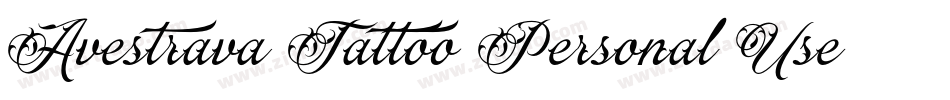 Avestrava Tattoo Personal Use Only字体转换